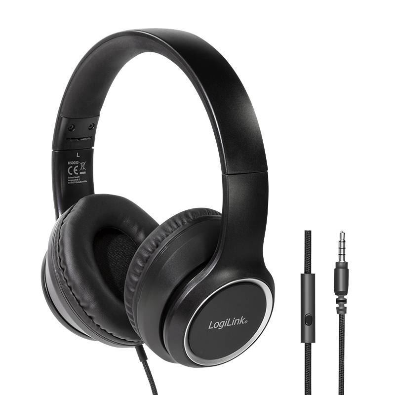 Headset Stereo, with Microphone, 1x 3.5mm, black Eingabe / Ausgabe Kopfhörer & Headsets-0