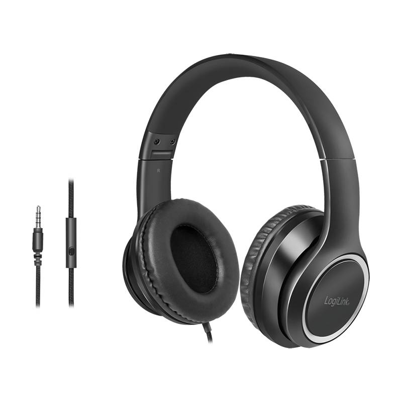 Headset Stereo, with Microphone, 1x 3.5mm, black Eingabe / Ausgabe Kopfhörer & Headsets-2
