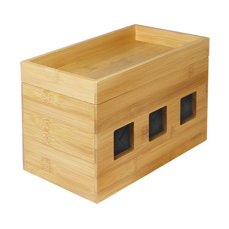 LogiLink Kabelbox, 255x140x165 mm, Bambus-0