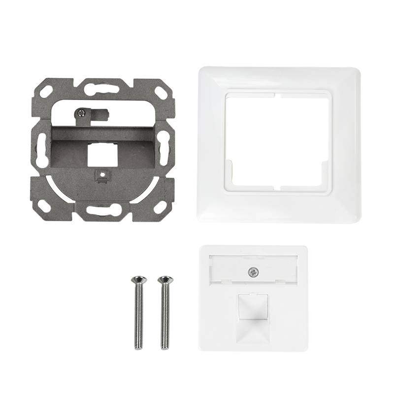 LogiLink Keystone-Steckdose - mit Beschriftungsfenster - abgewinkelt - einfach --2