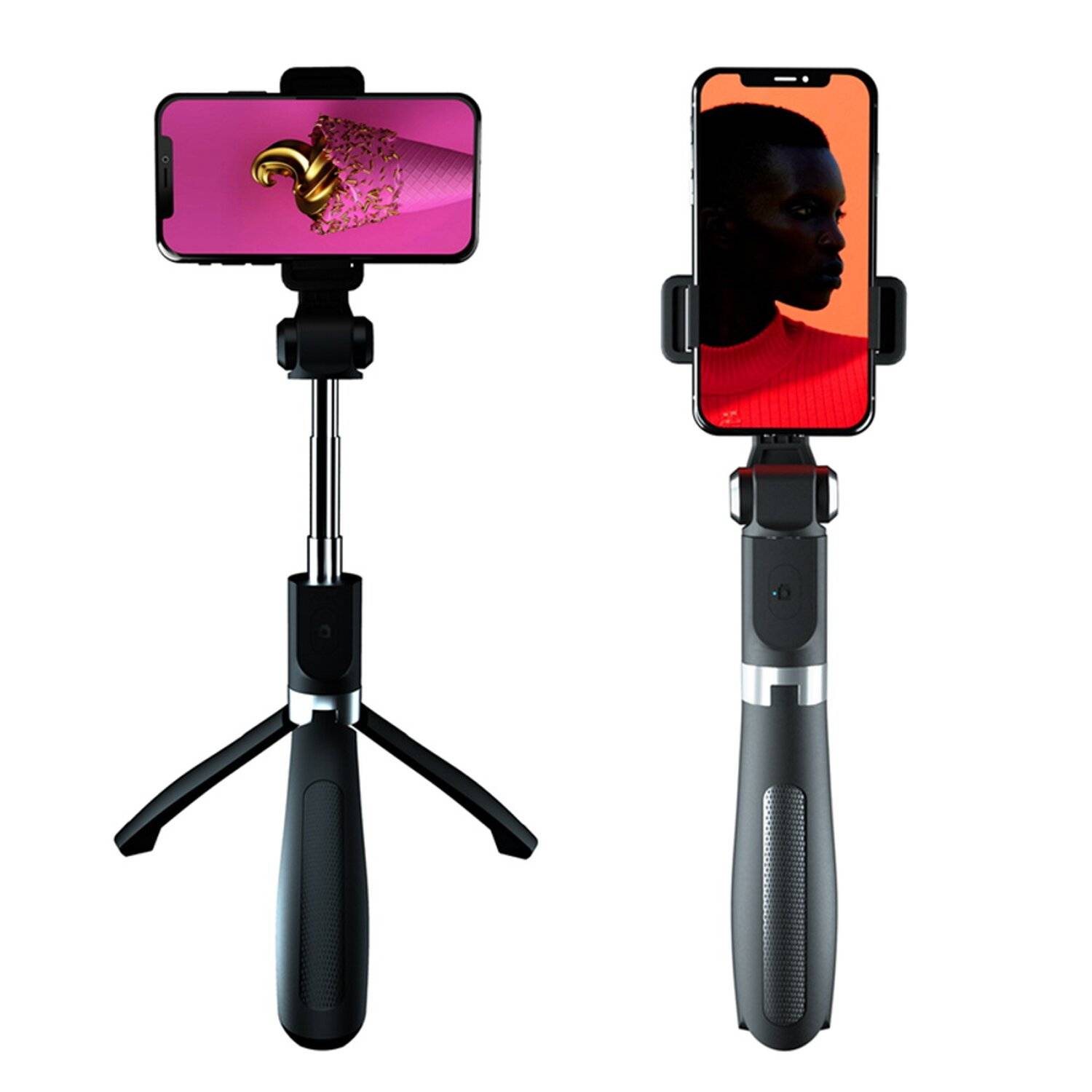 XO Selfie Stick Bluetooth Stativ SS08 Tripod Selfie-Stange Selbst Auslöser für Smartphone schwarz-1