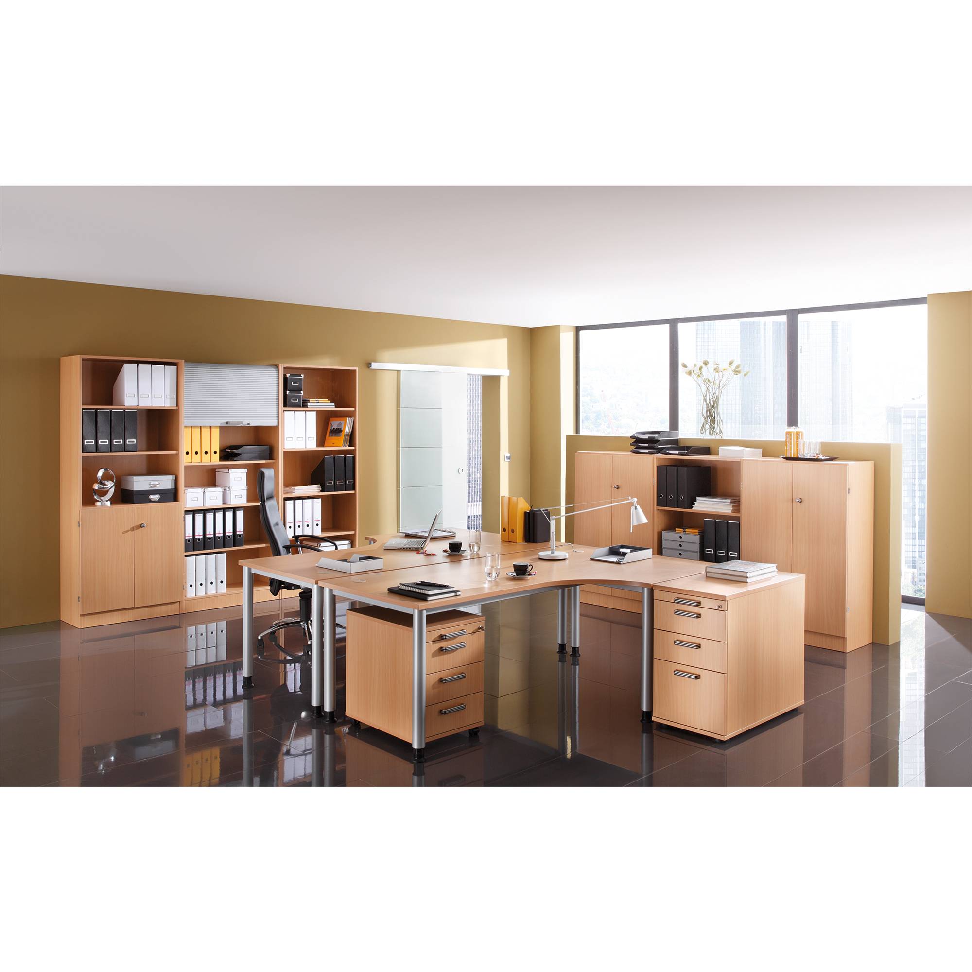 Schiebetürenschrank weiß/silber-1