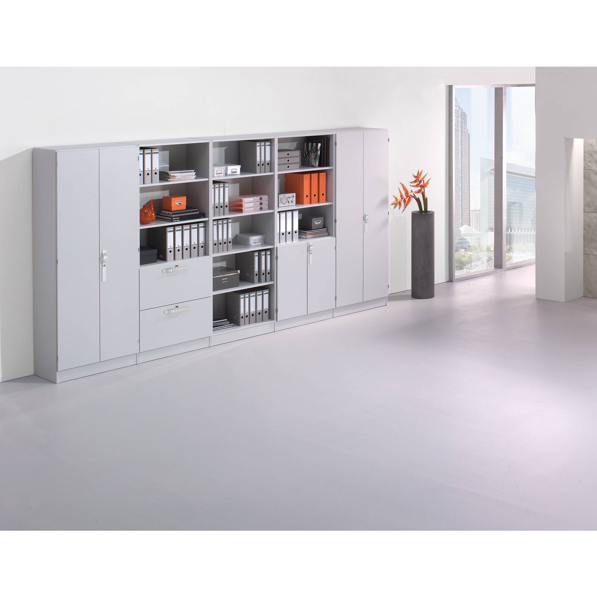 Regal Solid 3OH 80x40x127cm grau-1