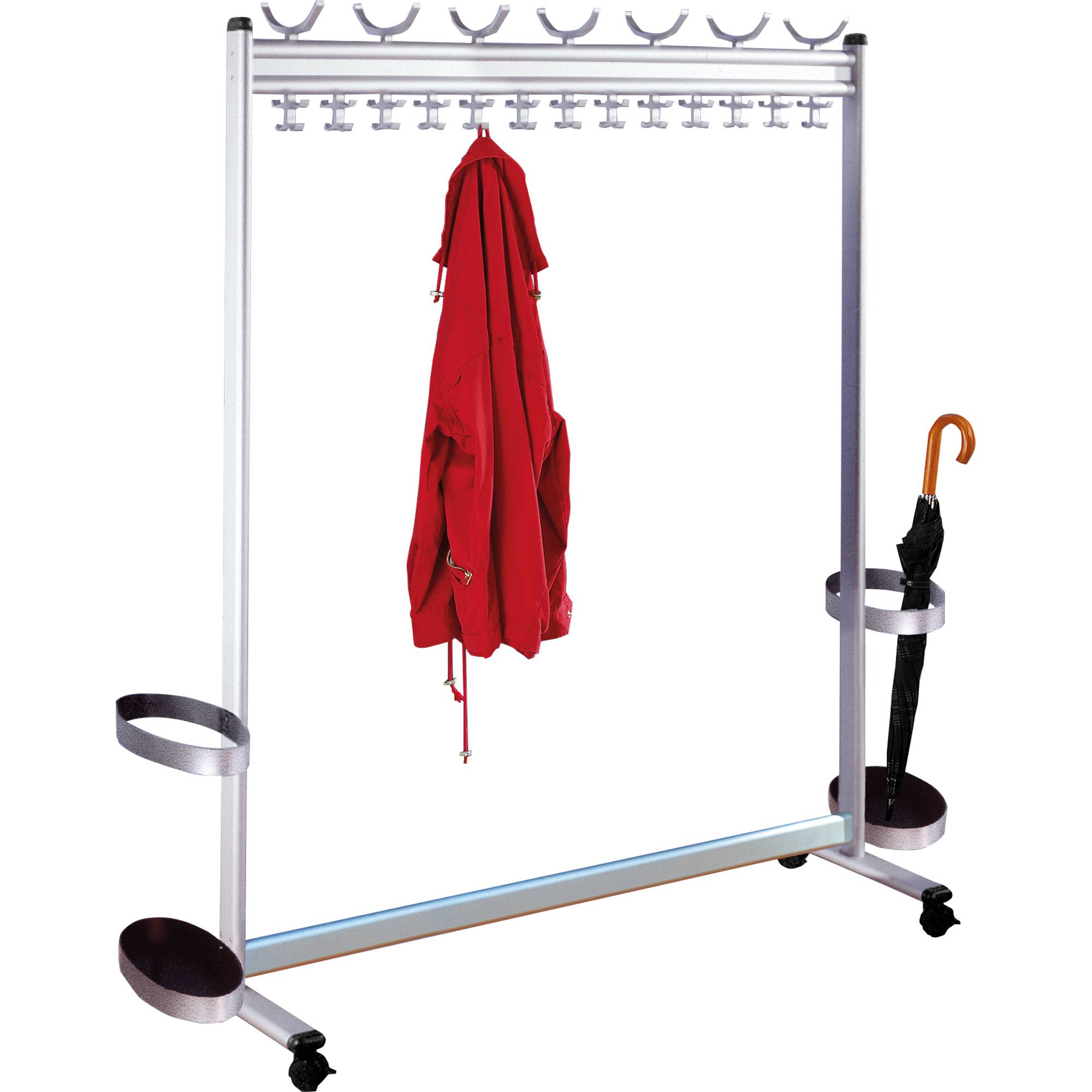 Garderobe Multiline 140x170x40cm silber