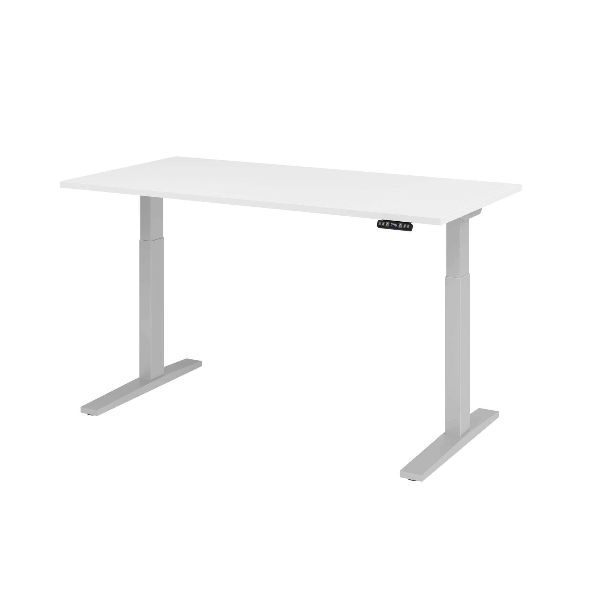 Schreibt. el.160x80cm silber/weiß-0