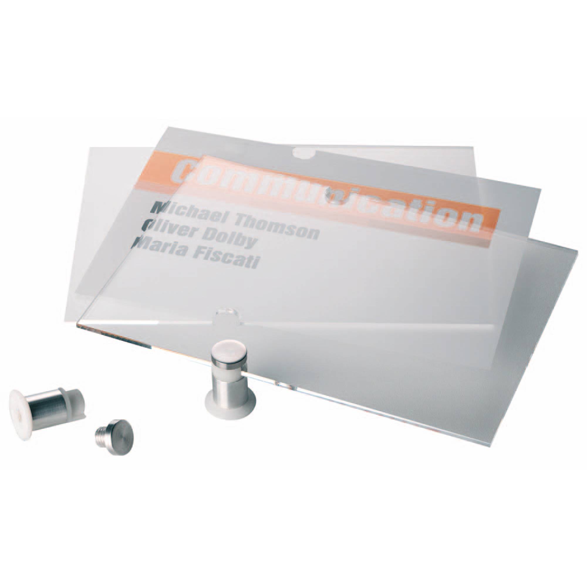 Türschild CRYSTAL SIGN 148x105mm transparent - Artikel: 888211100-1