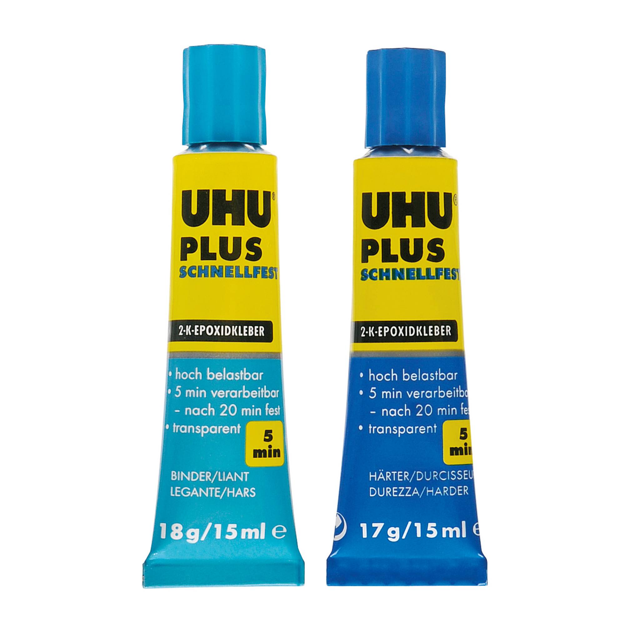 2K-Epoxidharzklebstoff PLUS SCHNELLFEST 35g farblos Tube UHU-1