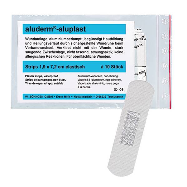 Pflasterstrip aluplast 1,9x7,2cm el. 10 St./Pack.