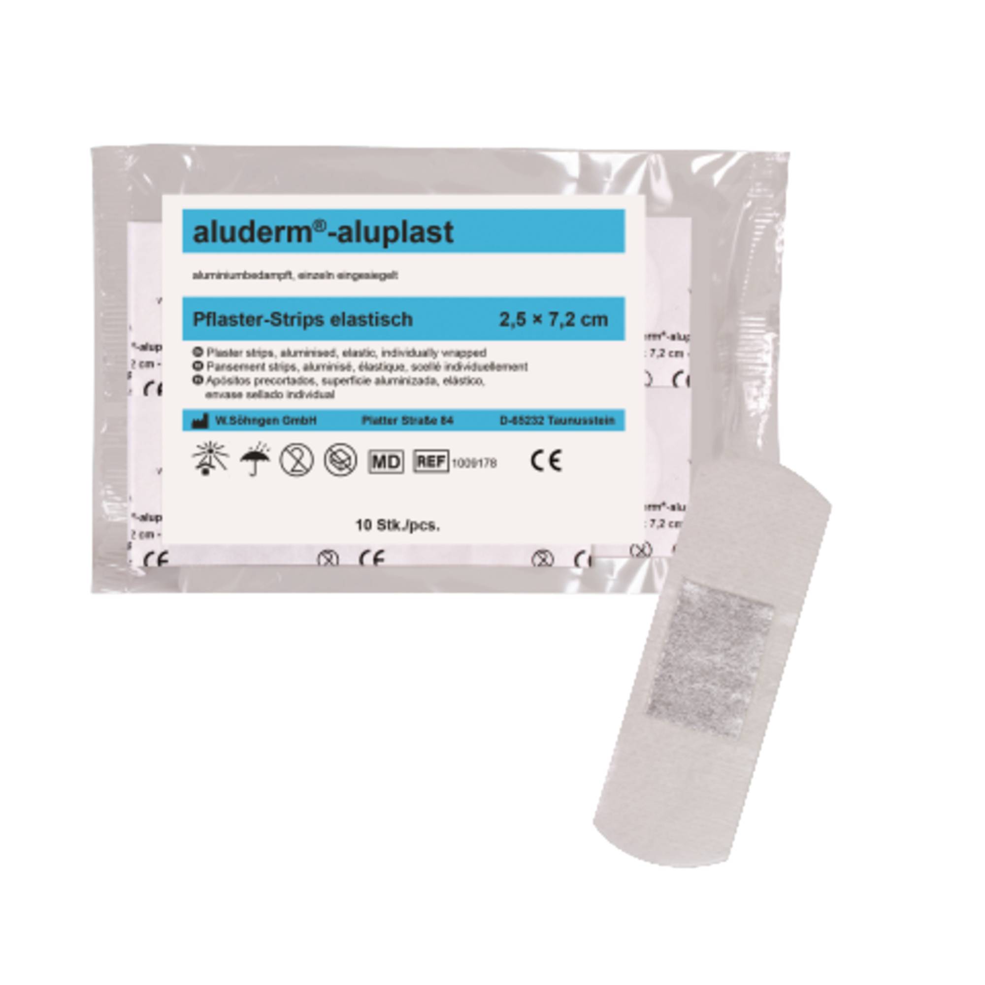 Pflasterstrip aluplast 2,5x7,2cm el. 10 St./Pack.-0