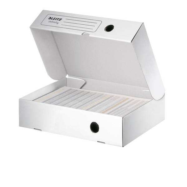 Archivbox Infinity 330x255x80mm Wellpappe weiß