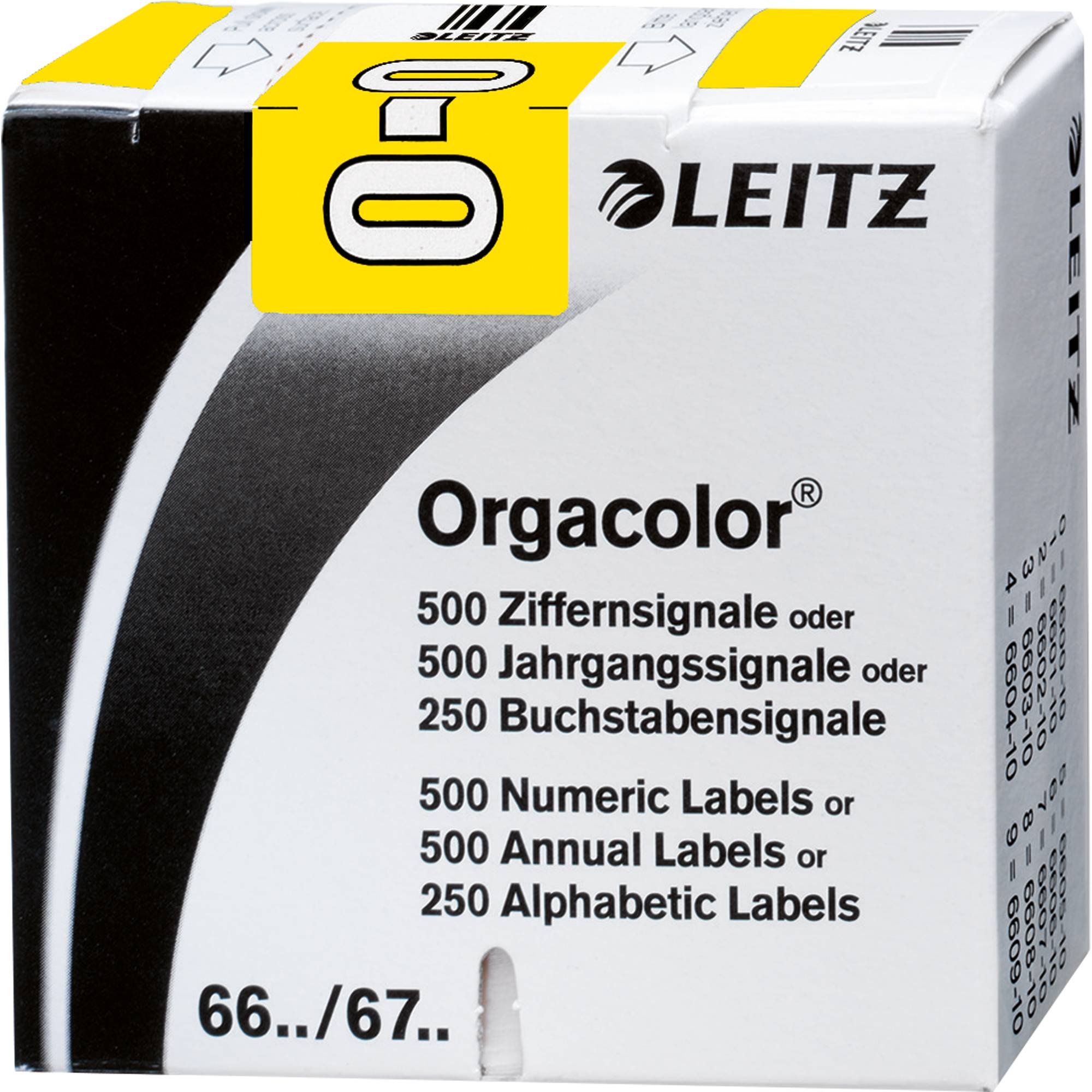 Buchstabensignal Orgacolor O gelb 250 St./Pack.-0