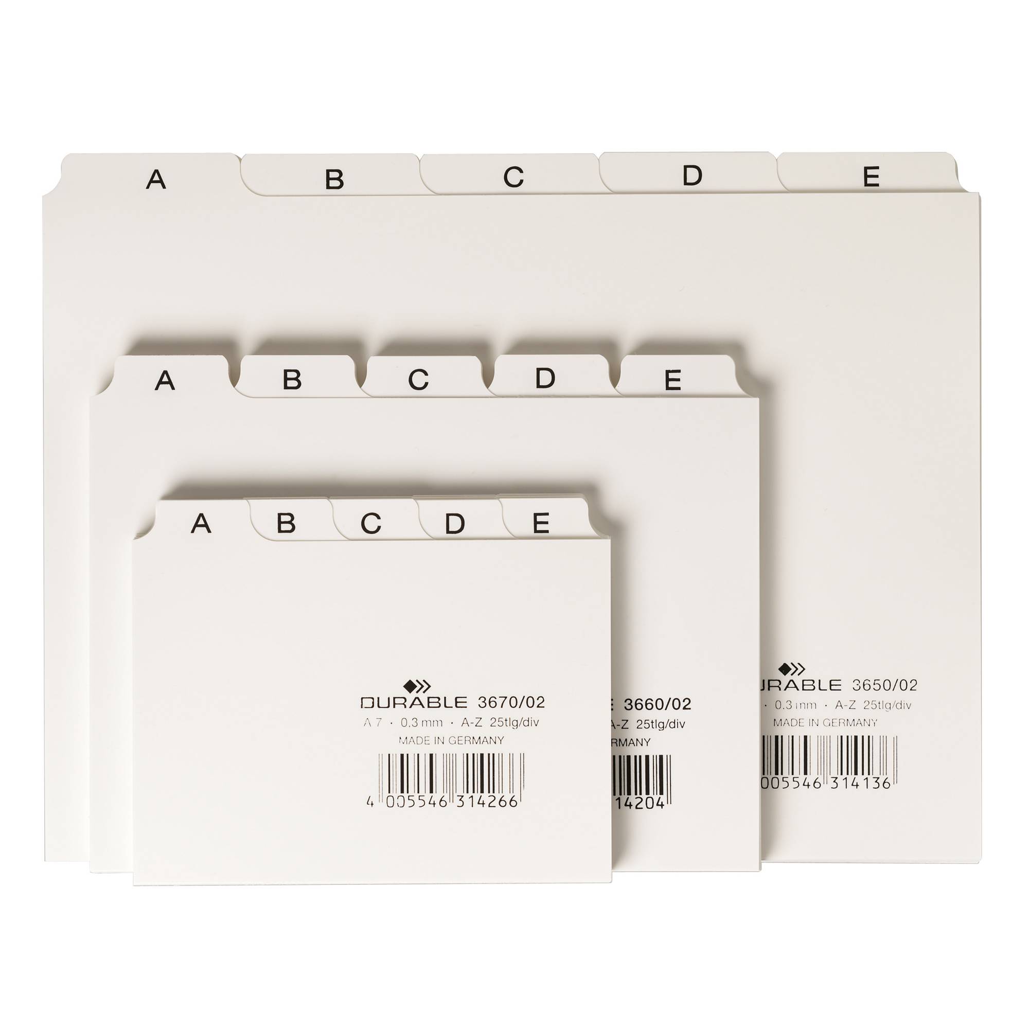 DURABLE - Trennelement - 25 (5 x 5) Teile - vorgedruckt: A-Z-1