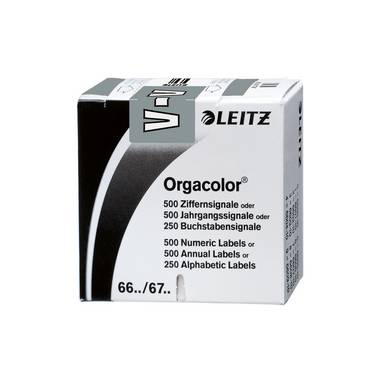 Buchstabensignal Orgacolor V grau 250 St./Pack.