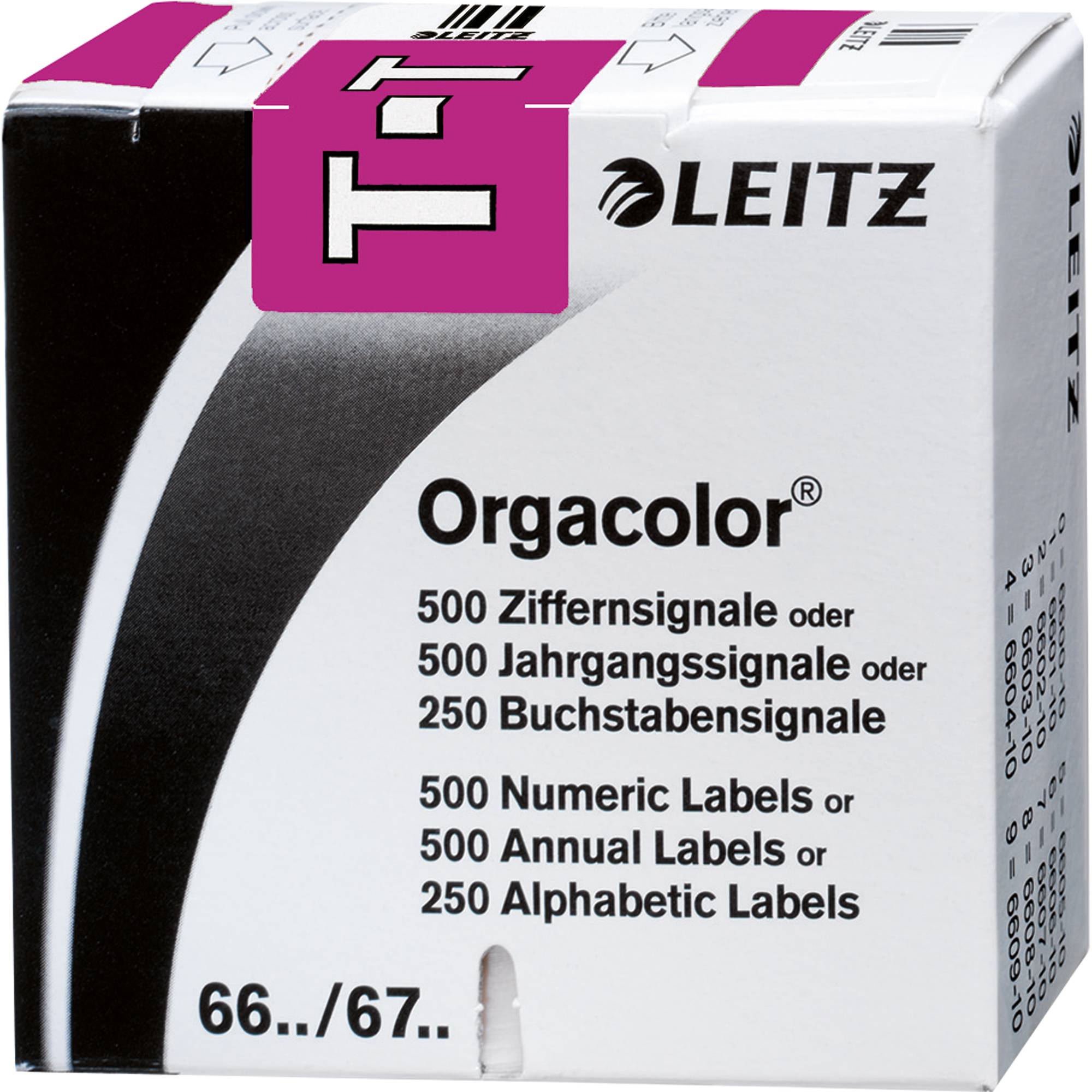 Buchstabensignal Orgacolor T violett 250 St./Pack.-0