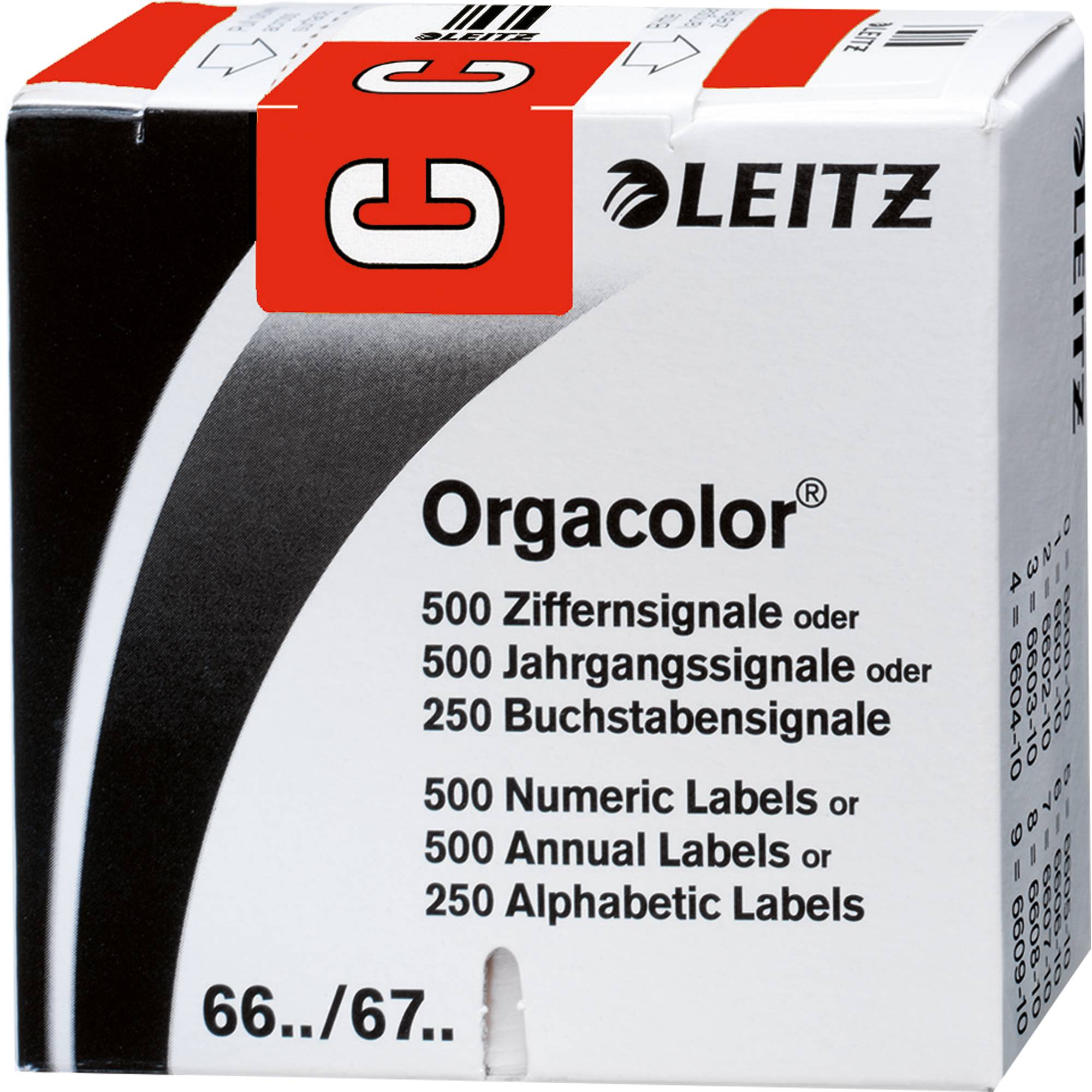 Buchstabensignal Orgacolor C rot 250 St./Pack.-0