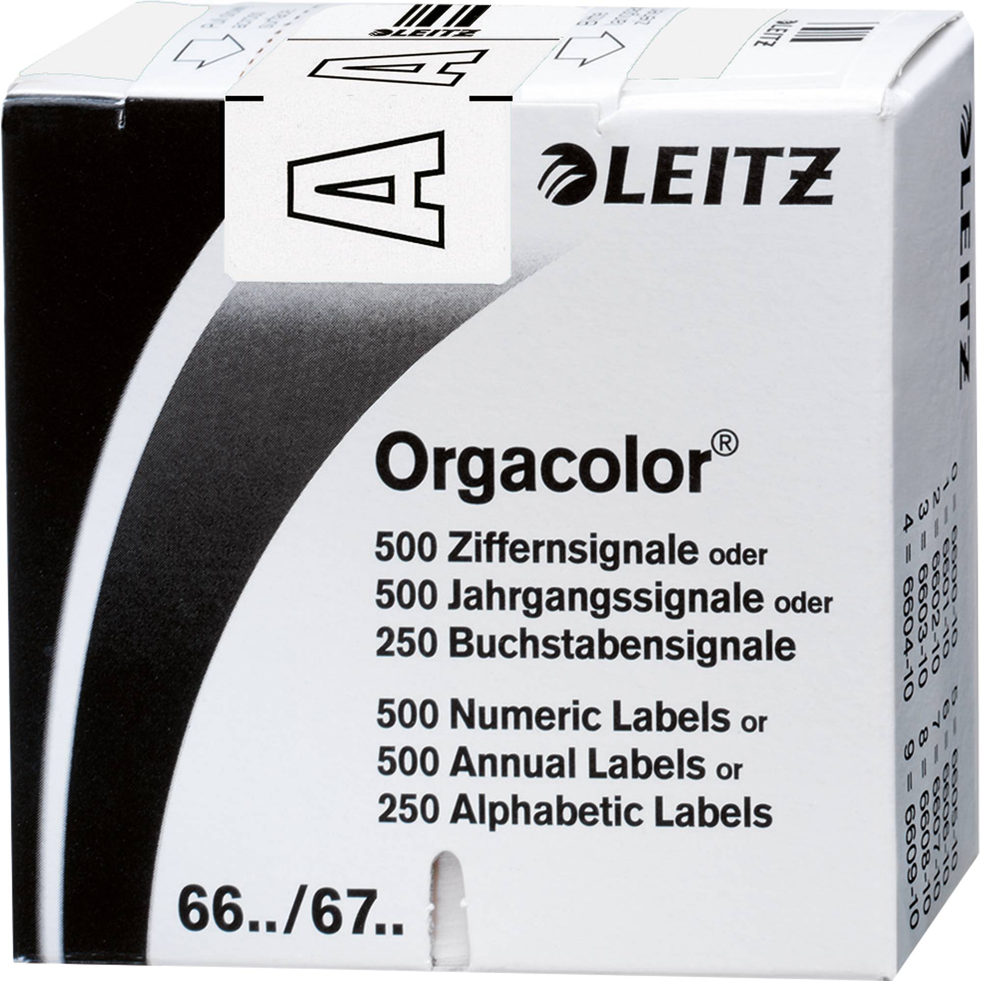 Buchstabensignal Orgacolor A weiß 250 St./Pack.-0