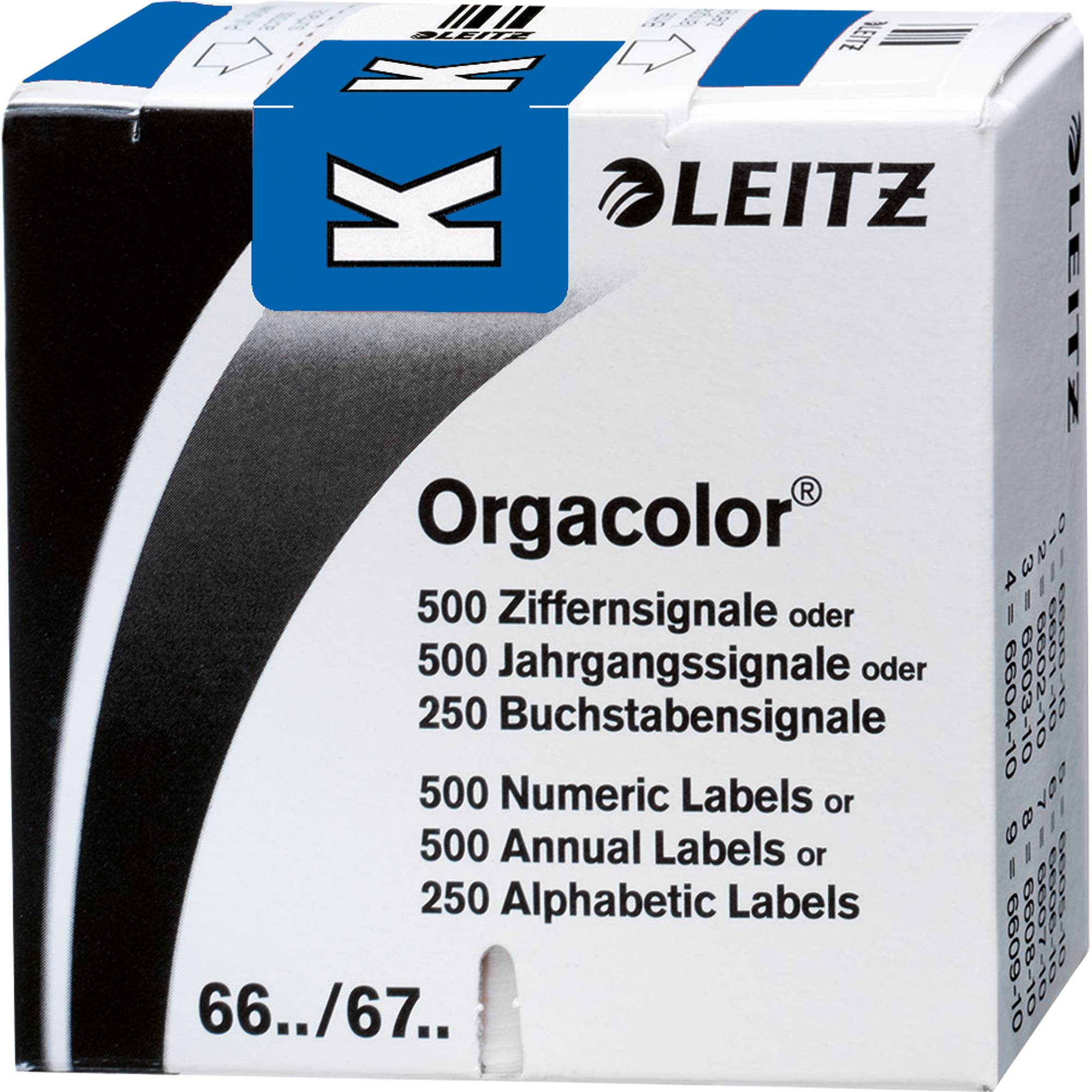 Buchstabensignal Orgacolor K blau 250 St./Pack.-0