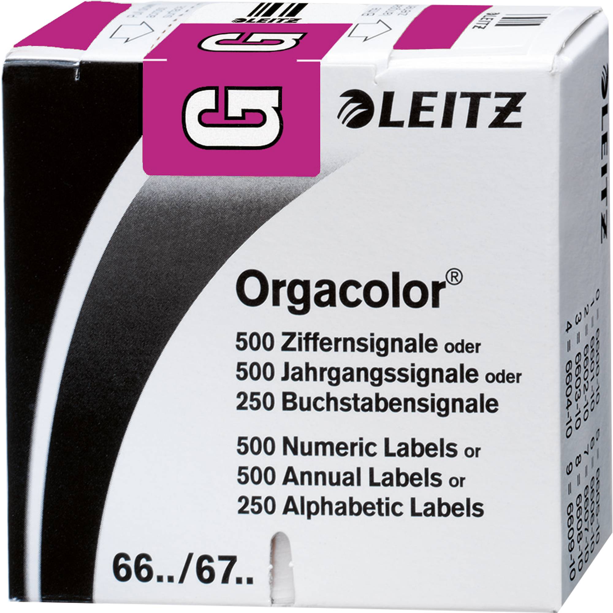 Buchstabensignal Orgacolor G violett 250 St./Pack.-0
