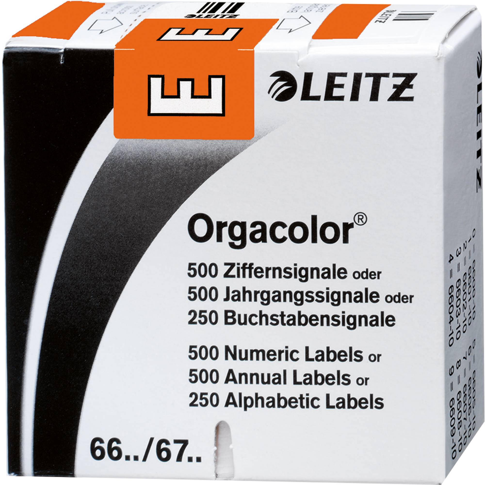Buchstabensignal Orgacolor E orange 250 St./Pack.-0