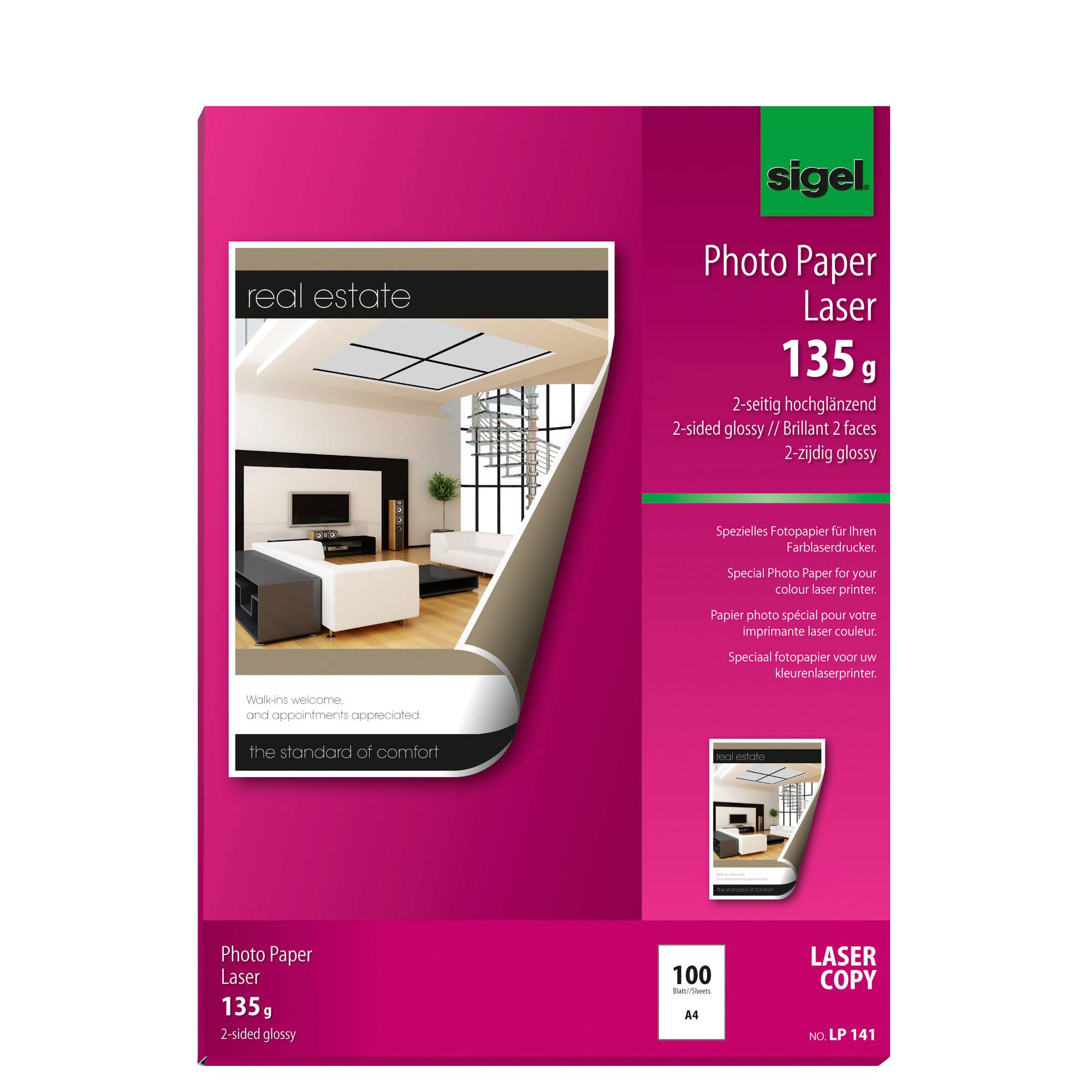 Fotopapier DIN A4 135g hochweiß 100 Bl./Pack.-0