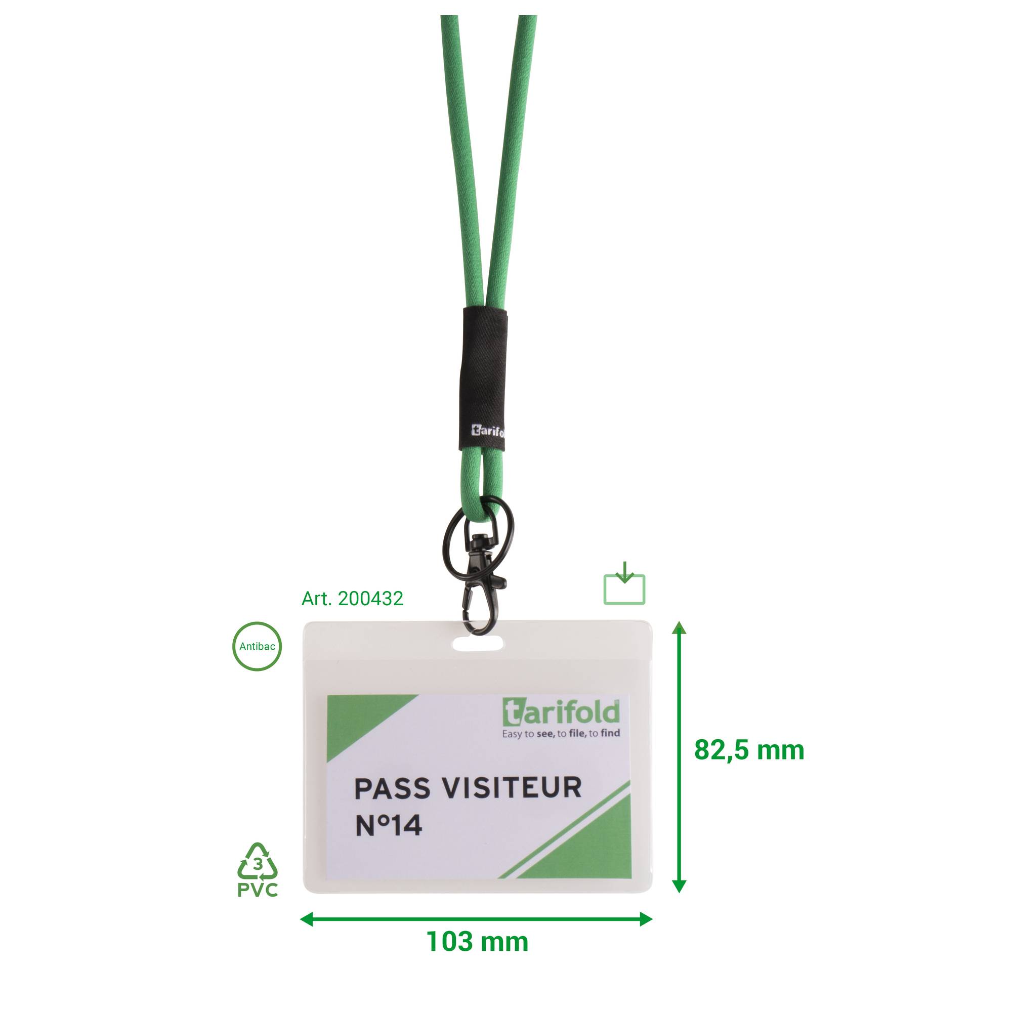 Namensschild antibak. tr 10 St./Pack.-1