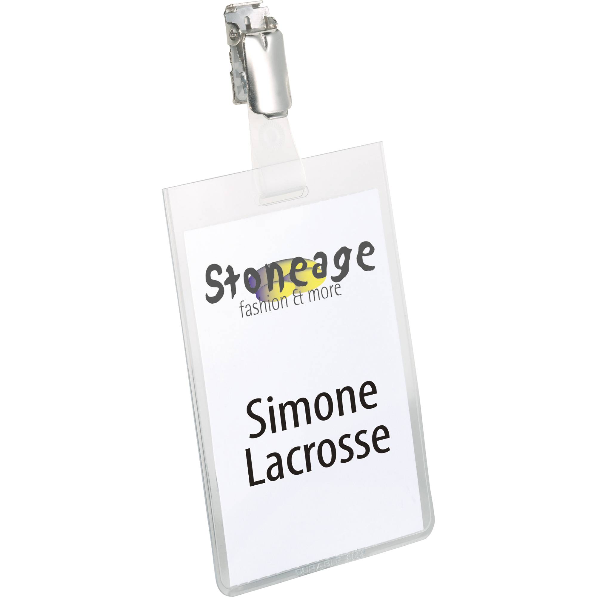 Namensschild 90x60mm transparent 25 St./Pack.-1