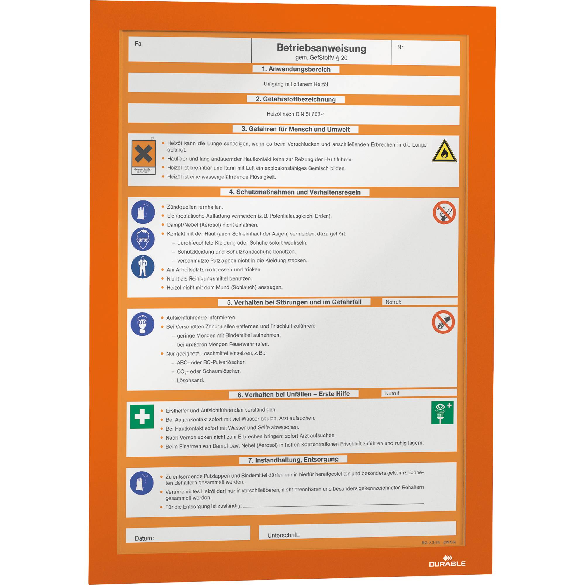 Magnetrahmen DURAFRAME DIN A4 orange 2 St./Pack.-2
