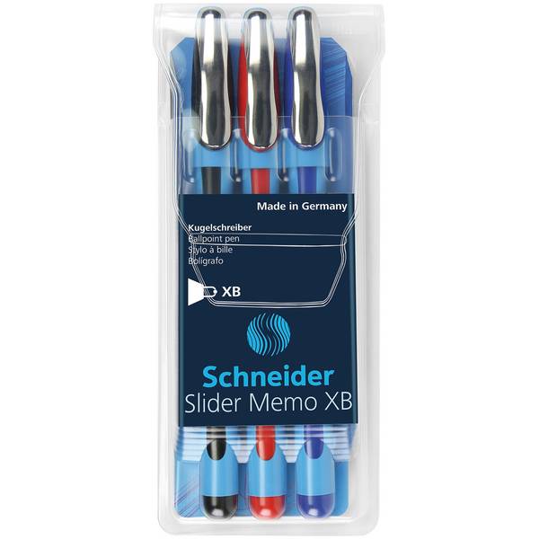Kugelschreiber Slider Memo XB sortiert 3 St./Pack