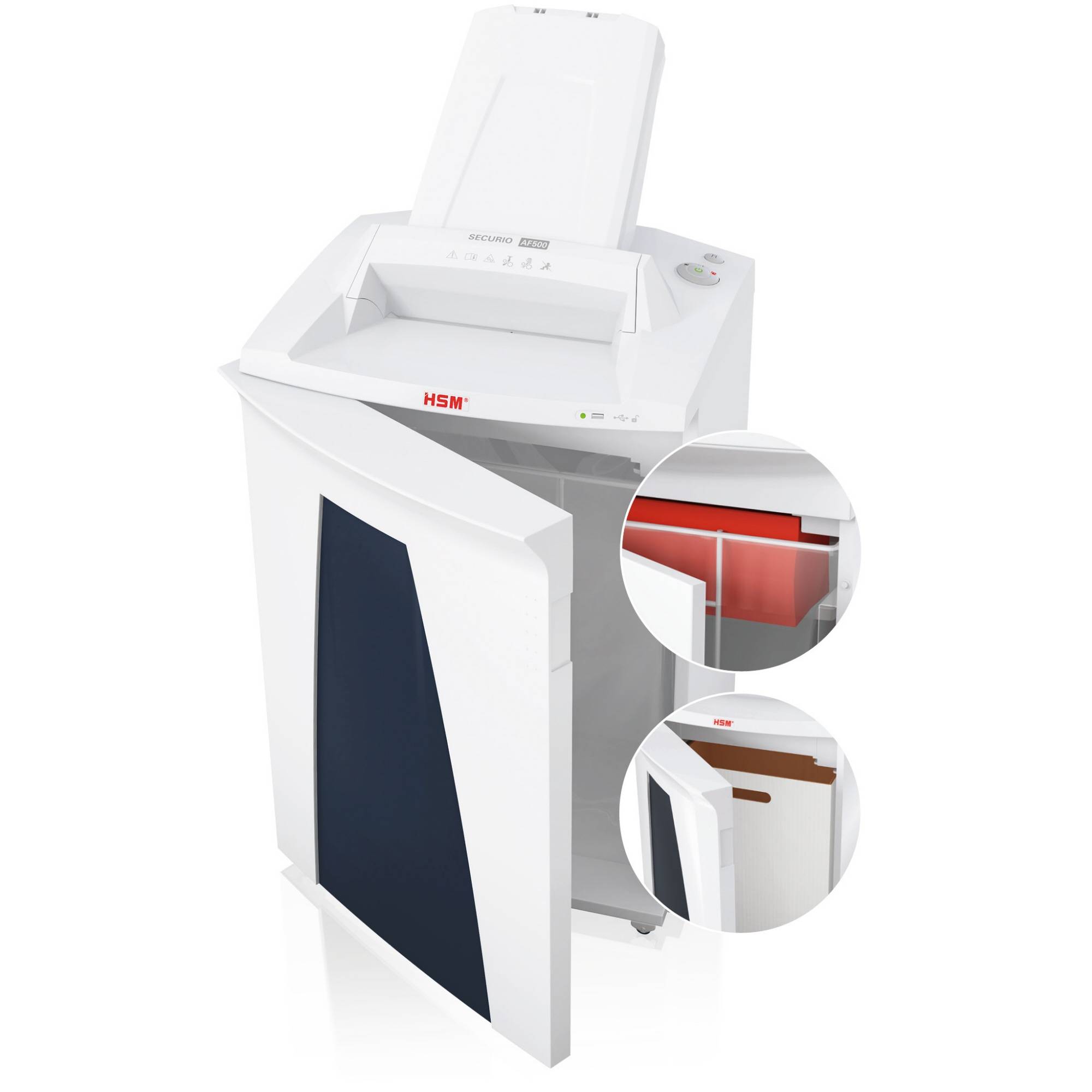 Autofeed-Aktenvernichter SECURIO AF500 Auffangvolumen 82 l 14 - 16 Blatt. HSM GmbH & Co.KG 17756649-1