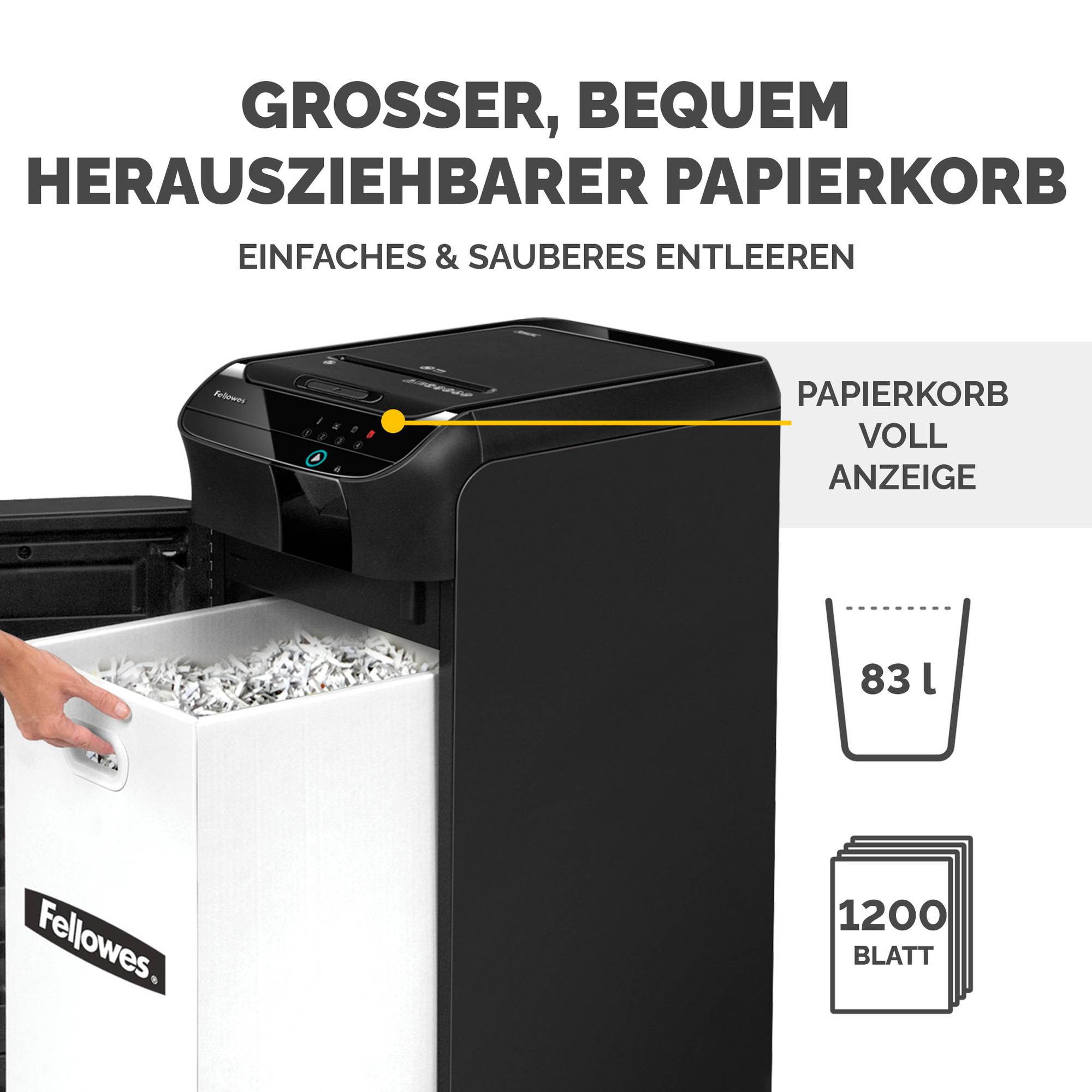 Aktenvernichter AutoMax 550c Partikelschnitt sw-3