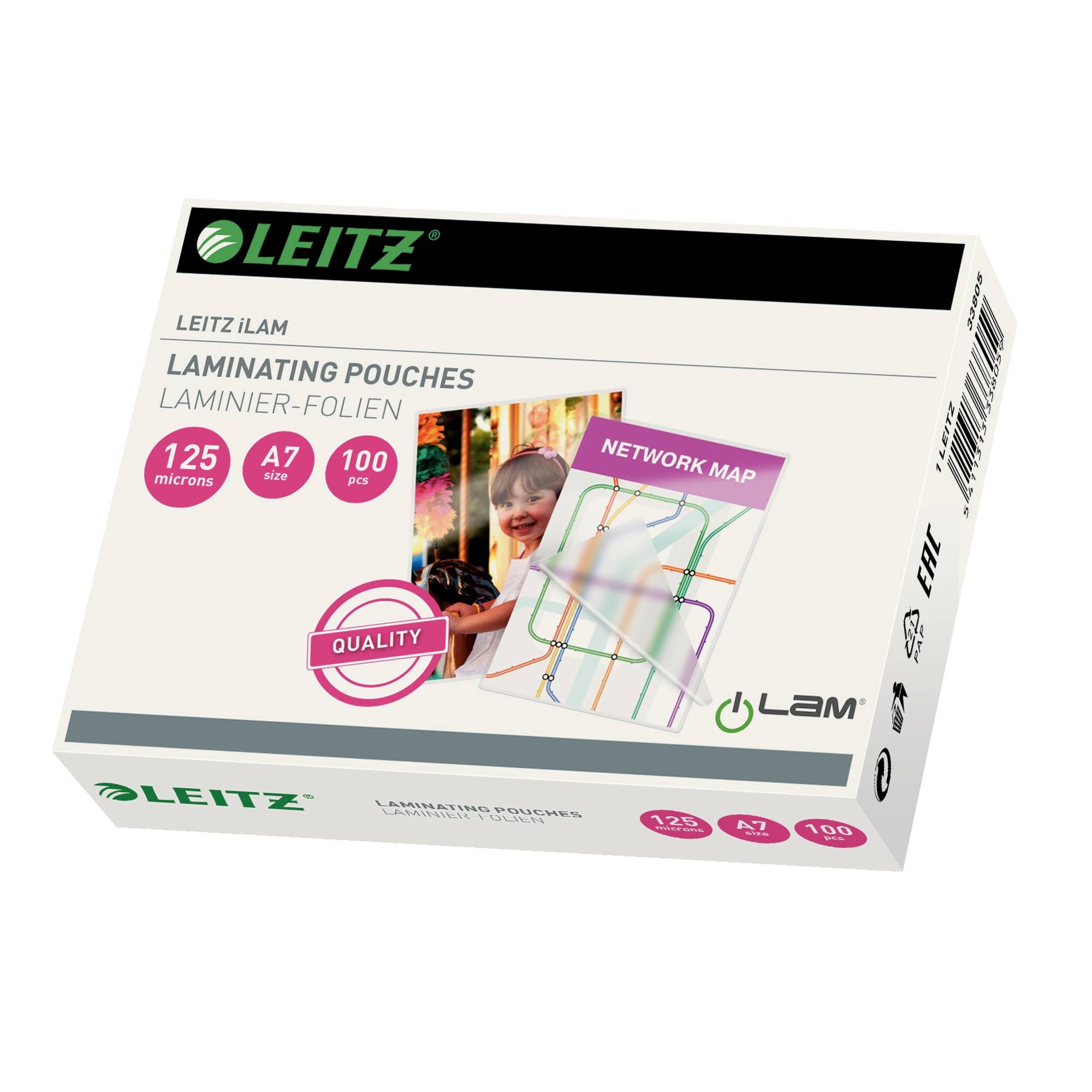 Leitz Laminierfolien iLAM A7 100 Stück 125 mic-3