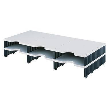 styro Aufbaueinheit styrodoc trio 268-1302.98 6Fächer gr/sw-1
