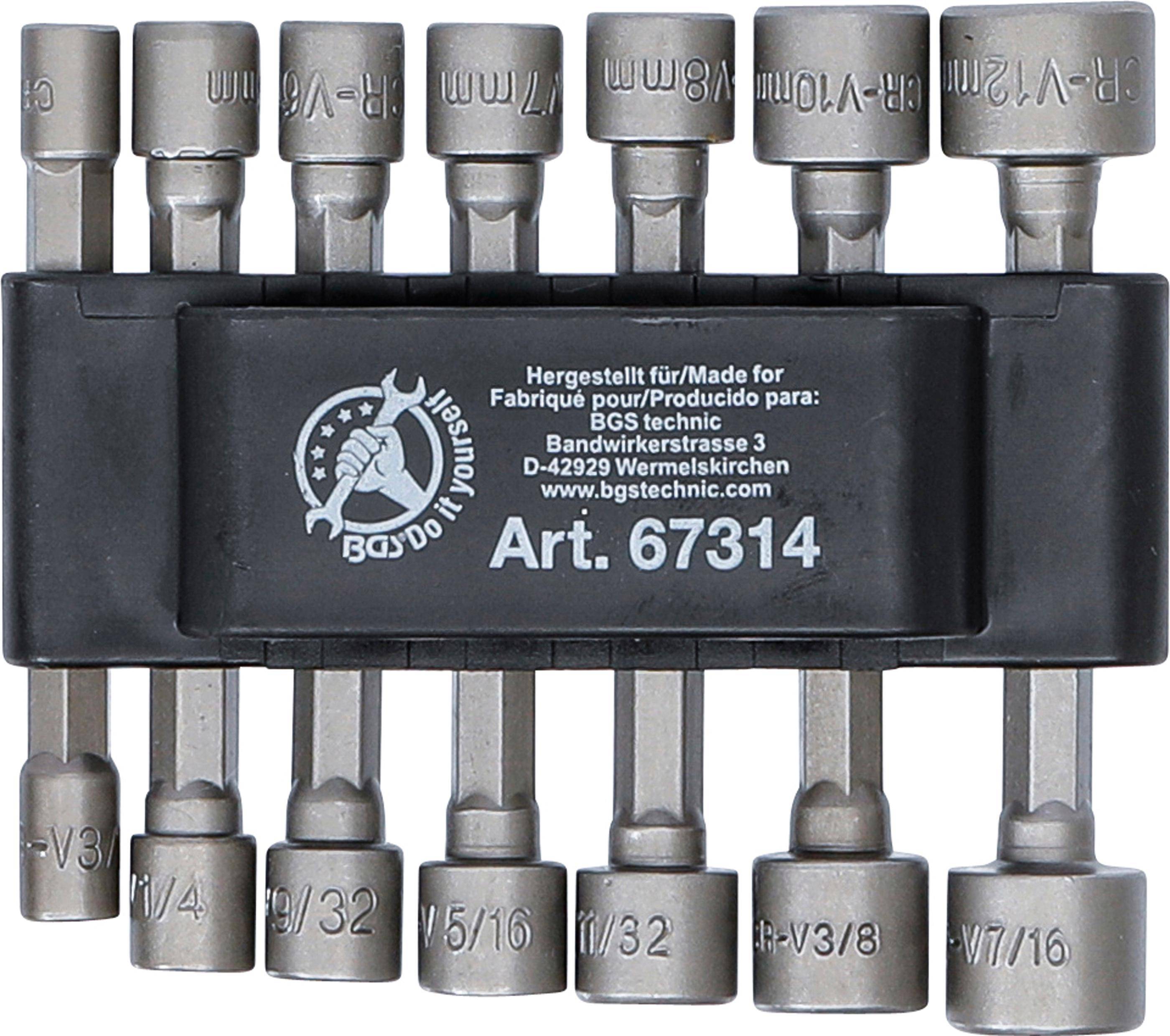 Steckschlüssel-Bit-Satz Antrieb Außensechskant 6,3 mm (1/4") metrisch + Zoll 14-tlg.-1