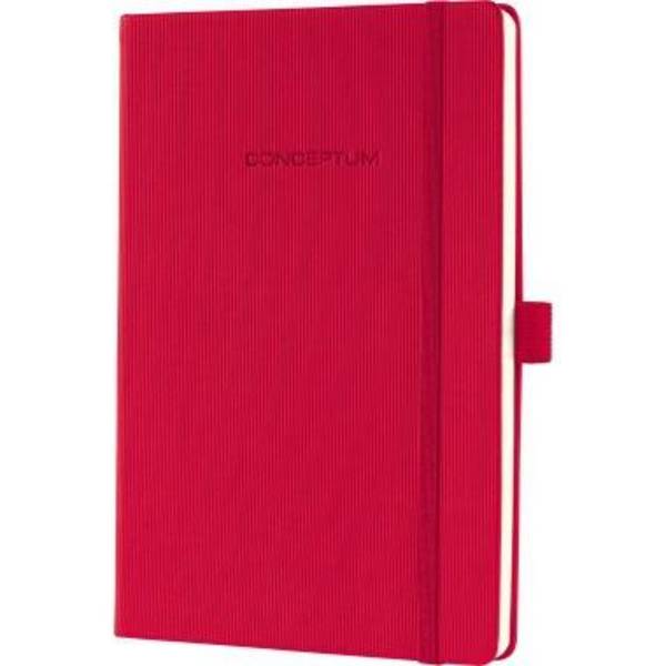 Notizbuch Conceptum ca. DIN A5 kariert 194Blatt HC rot - Artikel: 640023730