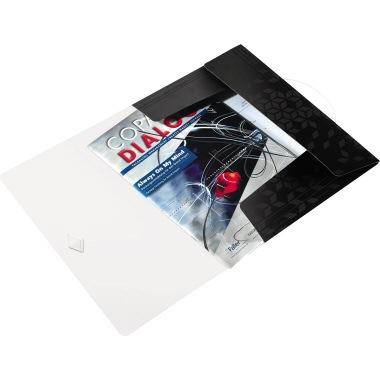 Eckspannermappe Wow A4 PP schwarz-1