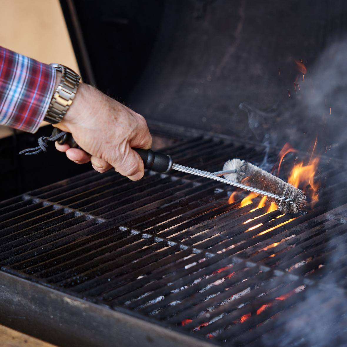 Grillbürste "Clean", silber/schwarz-3