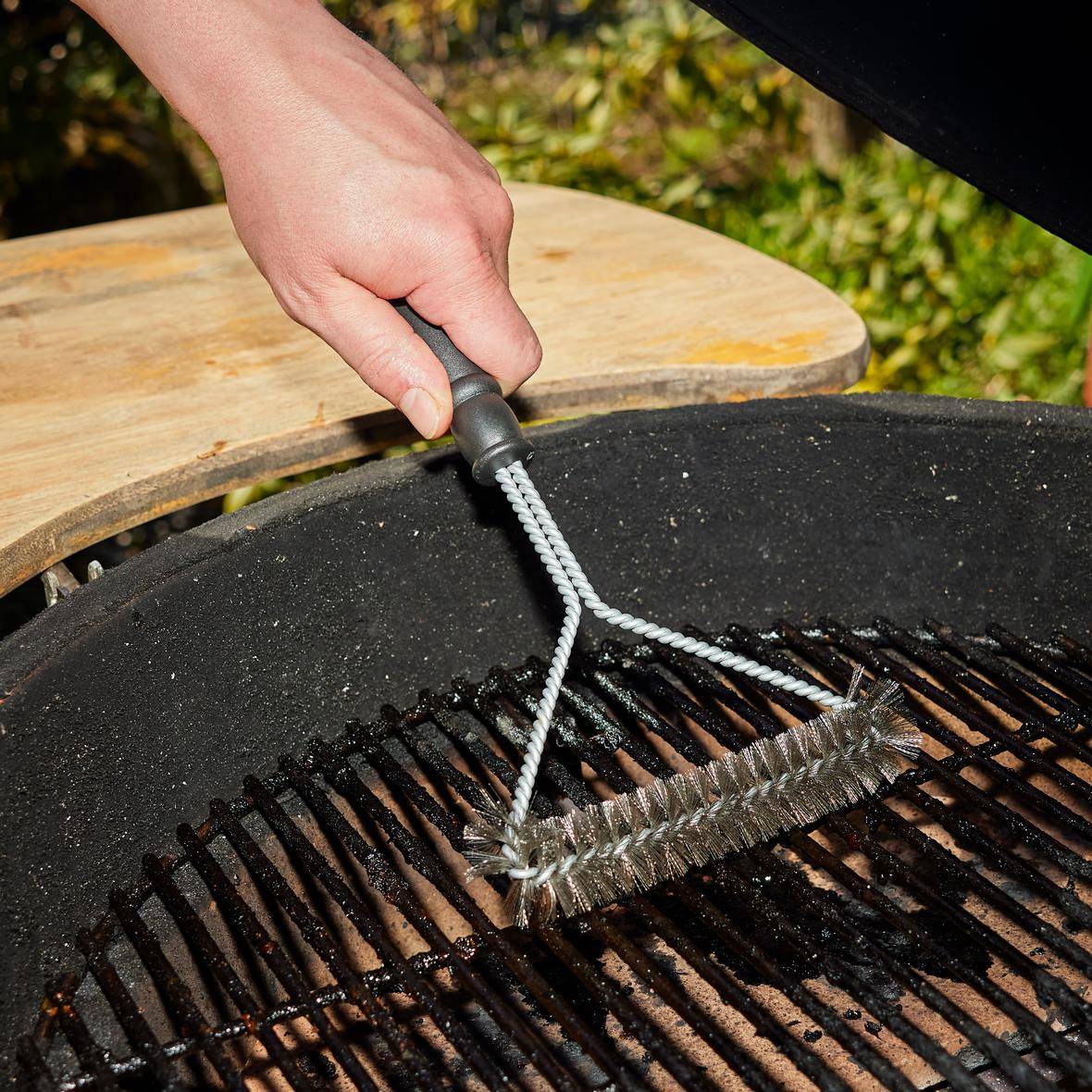 Grillbürste "Clean", silber/schwarz-4
