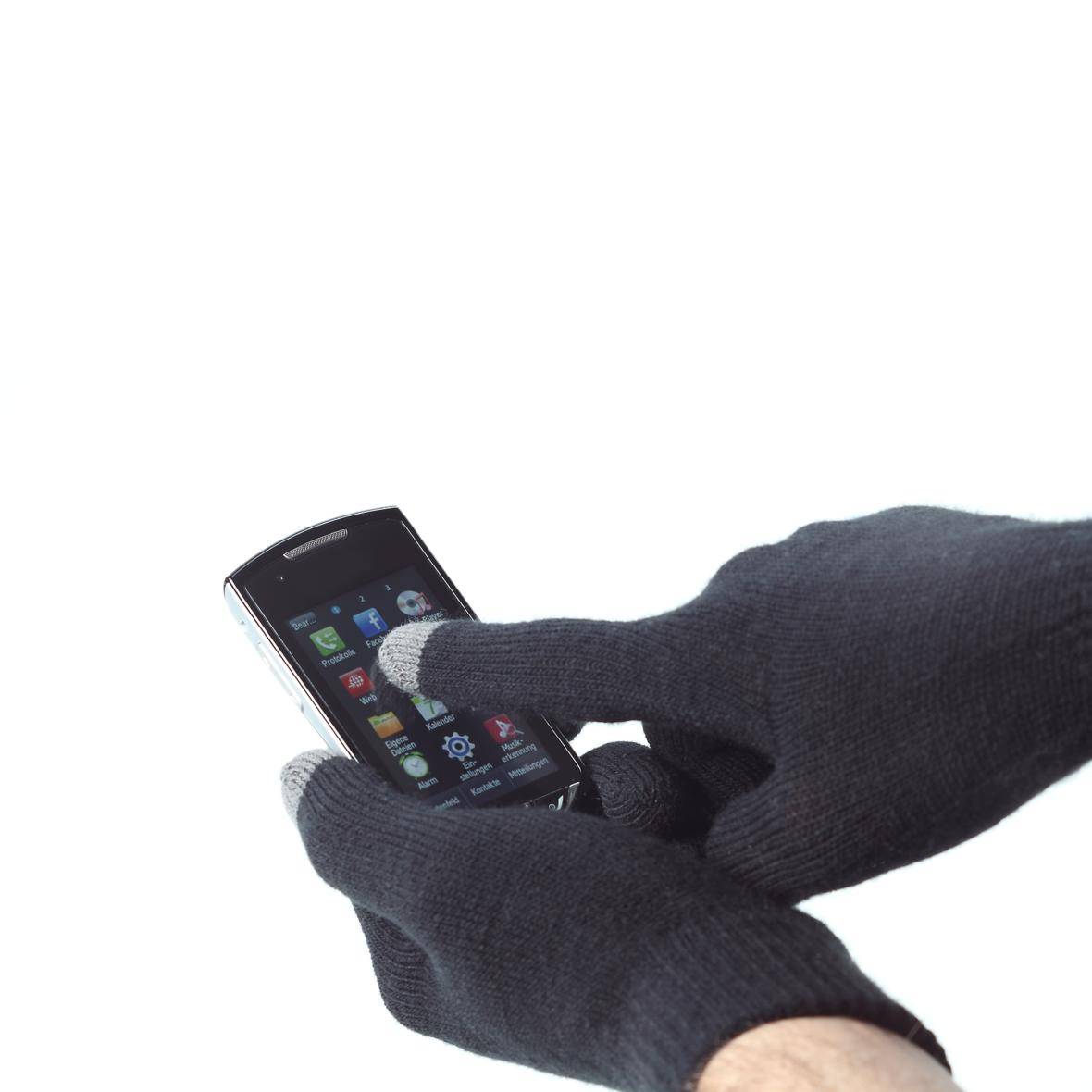 Smartphone Handschuhe "Touch", schwarz/grau-1