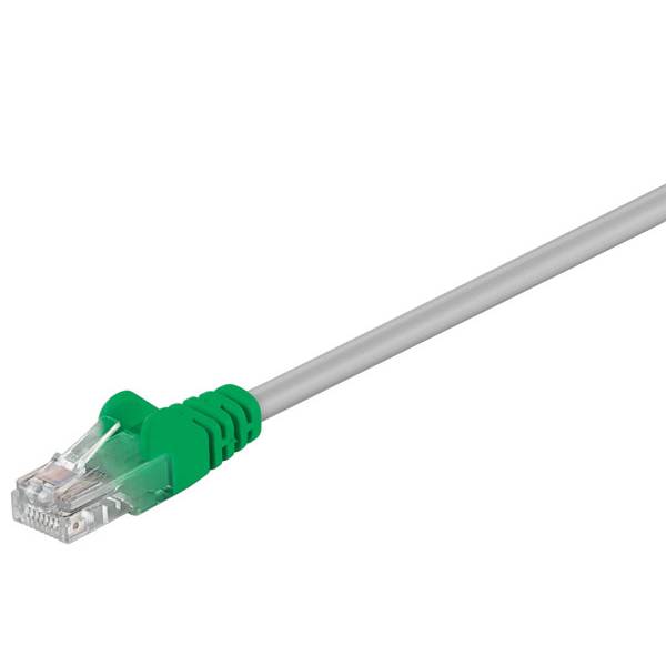 WENTRONIC CAT 6 Crossover-Patchkabel (RJ45-Stecker / RJ45-Stecker | vergoldet | ungeschirmt | Länge: 5,00 m) - grau