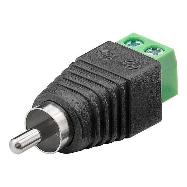 WENTRONIC Kabelschnittstellen-/adapter (Cinch-Stecker / Terminal Block 2-pin | Schraubbefestigung | Kontaktabstände: