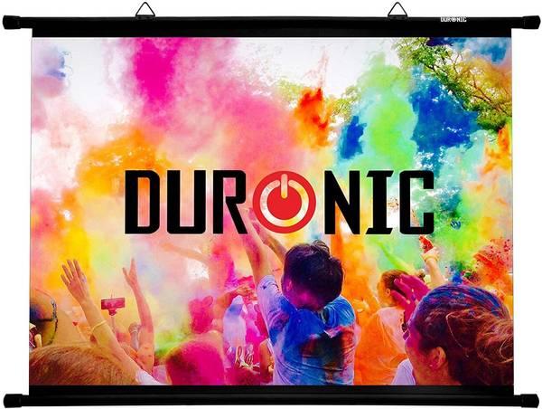 Duronic BPS80 Leinwand - 4:3 Beamer Screen - 163 x 122cm - 80 Zoll - Projektorleinwand zum Aufhängen - 4K, Full HD, 3D