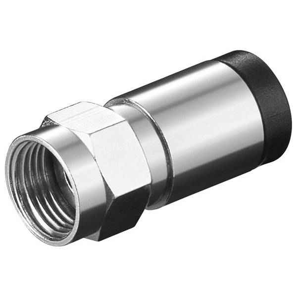 WENTRONIC F-Stecker Kompression (Nickel | passend für F-Kompressions-Zange) - silber