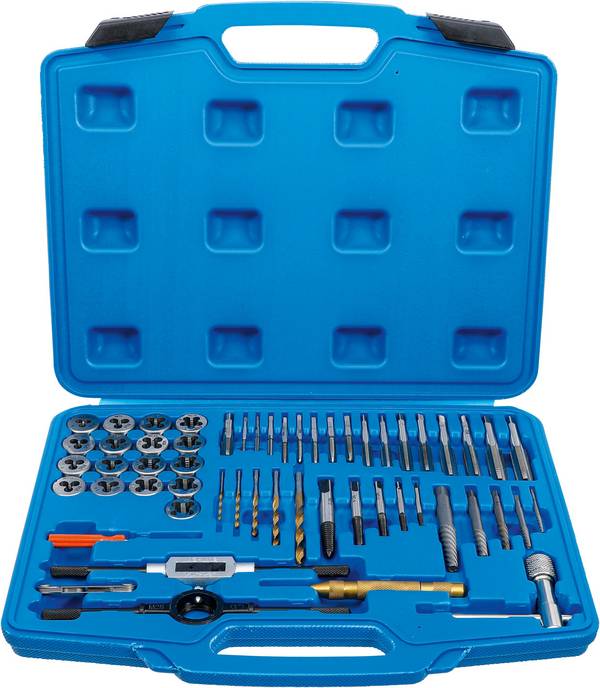 BGS technic Gewindeschneid-Satz | Zoll | 1/4" - 1/2" | 56-tlg.
