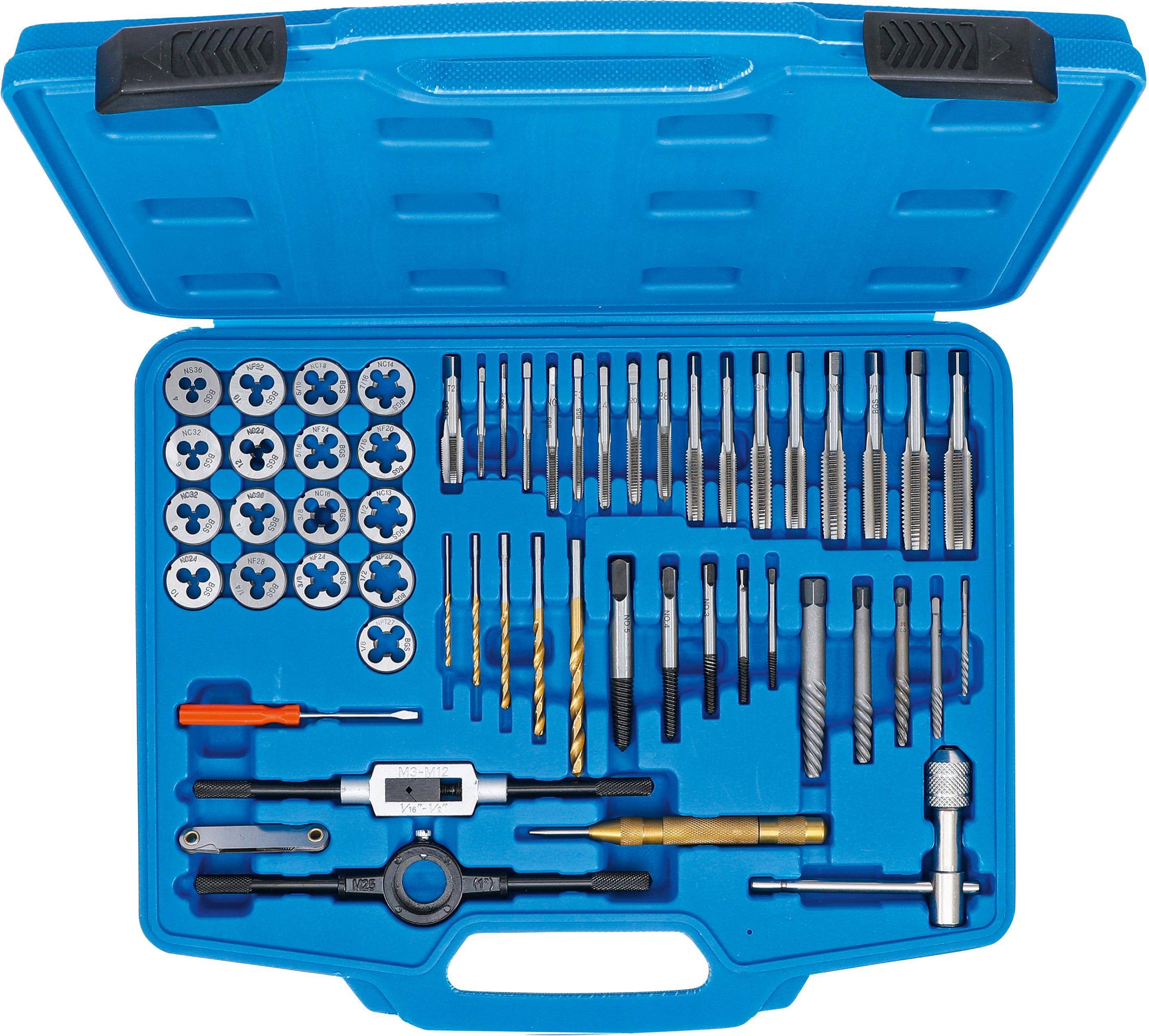 BGS technic Gewindeschneid-Satz | Zoll | 1/4" - 1/2" | 56-tlg.-3