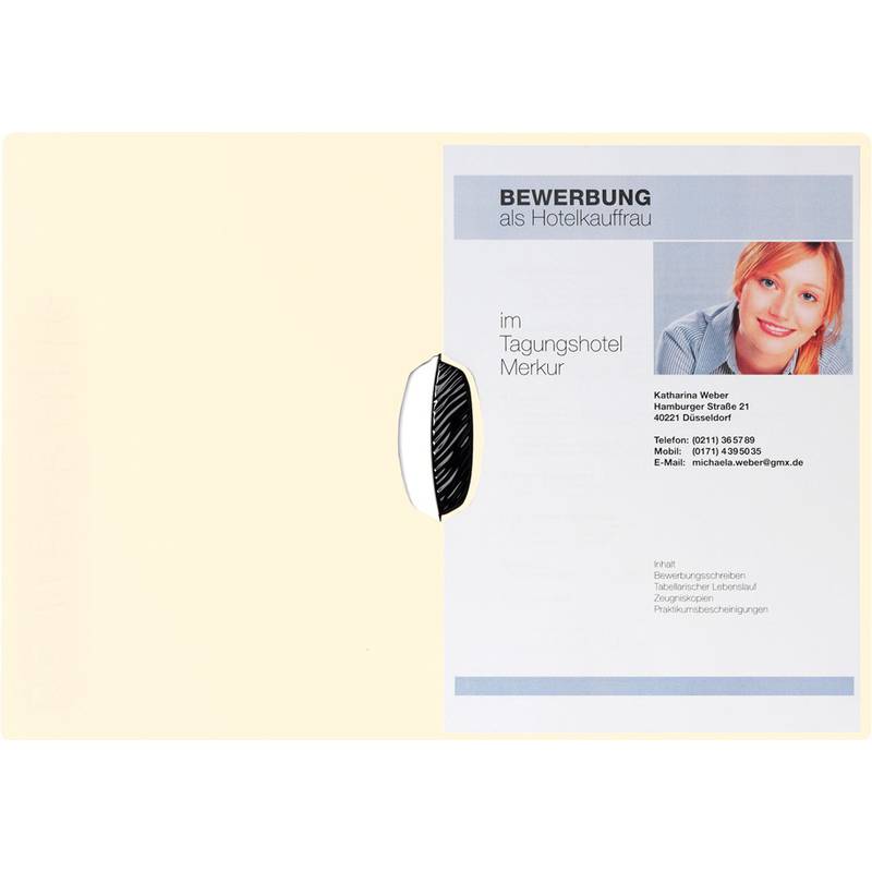 Bewerbungsmappe Swing A4 mit Prägung beige-0