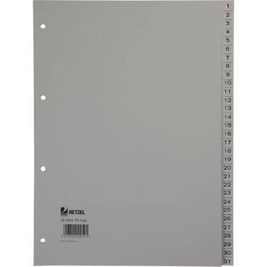 Plastikregister 1-31