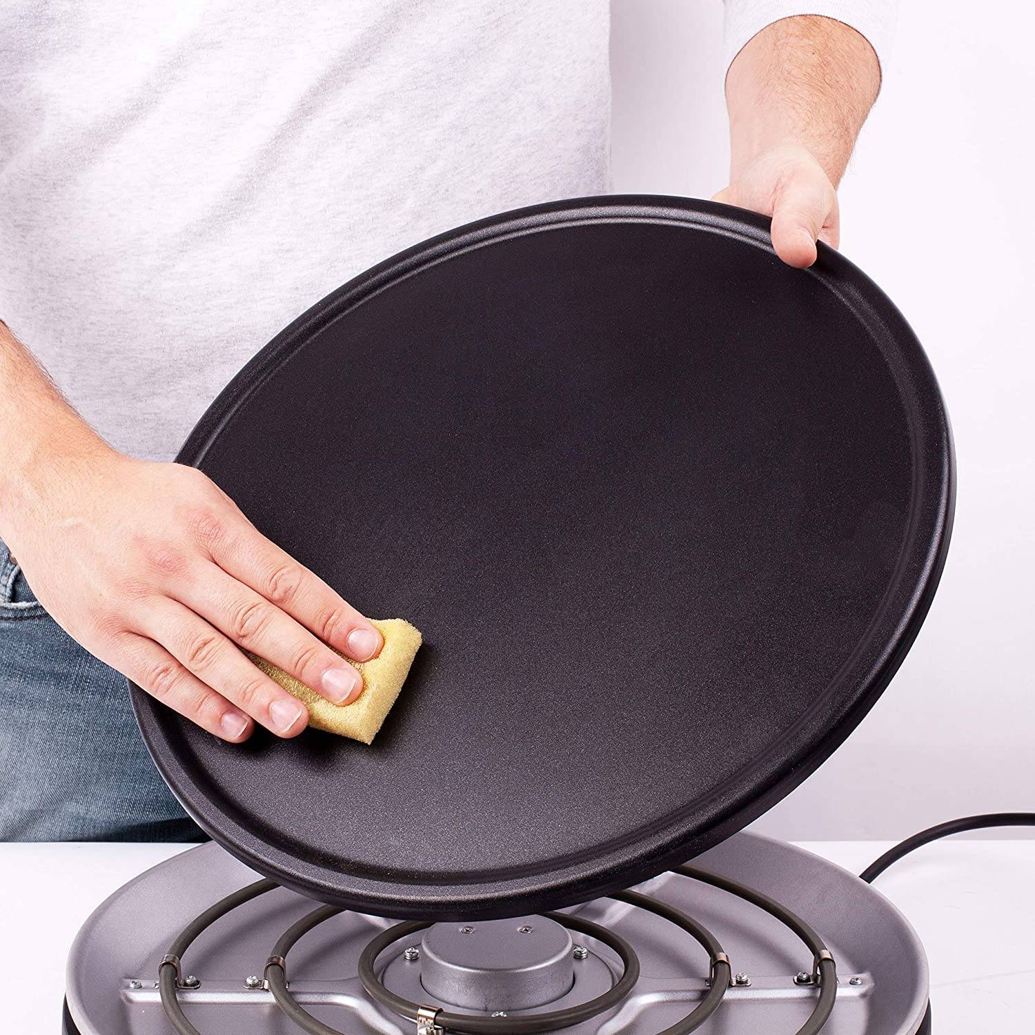 Duronic PM152 Crepe Maker - 1500 Watt - mit 37 cm Antihaftplatte - Teigverteiler, Wender und Messbehälter-4