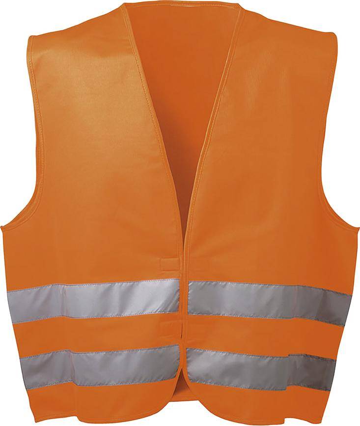 WICATEX Warnweste 100 Polyester, Klettverschluss fluoreszierend orange, Einheitsgrösse Arbeitsweste