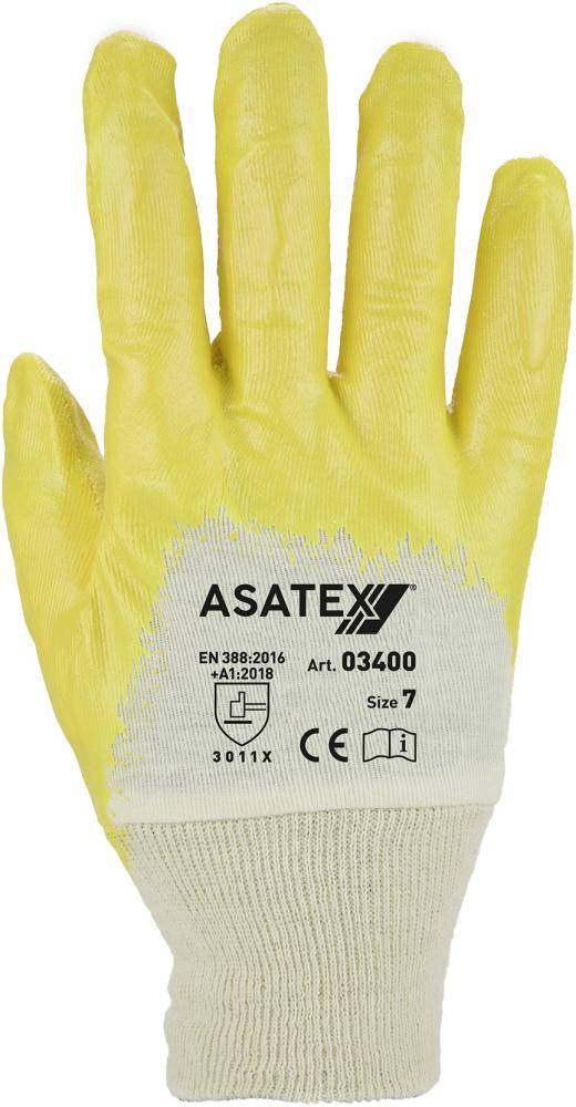 Handschuh, Nitril, Gr.9, gelb ASATEX-0