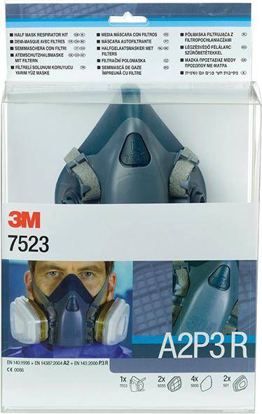 Maskenset 7523L incl. Maske 7503, Filter A2P3 3M-4